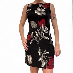Vintage Y2K Whimsigoth Floral Minidress Cocktail Small Romantic 90s